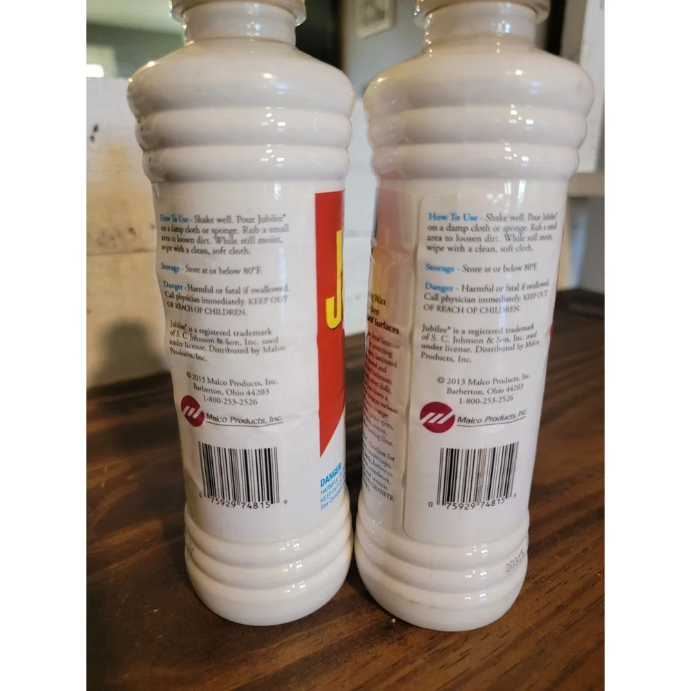 Jubilee Kitchen Wax -‎ Lot Of Two 15 Fl Oz Bottles- New Sealed By Malco